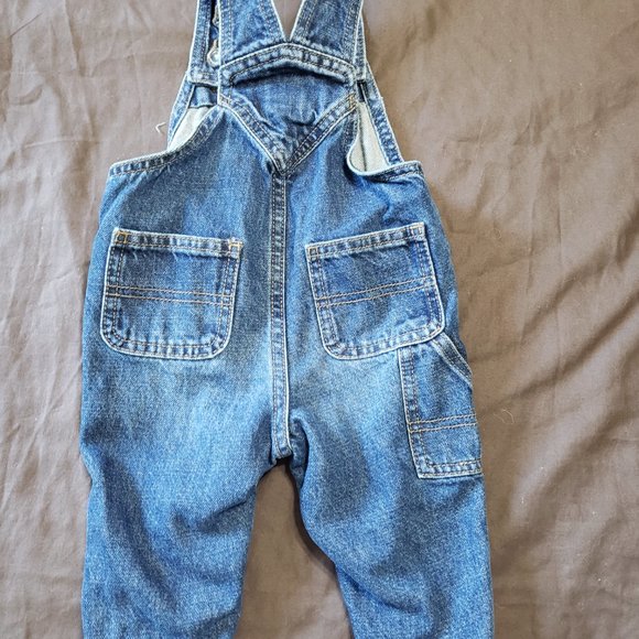 Denim Overalls Old Navy Workwear Built Tough 6-12 Month Size 100% Cotton - Picture 2 of 5